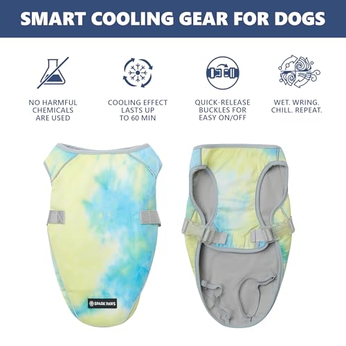 Spark Paws Dog Cooling Vest - SPF 50 UV Sun Protection - Summer Heat Relief Gear for Dogs, Lightweight, Evaporative Coolin...