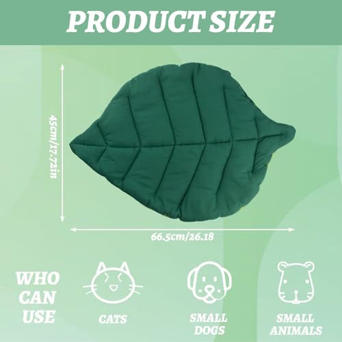 HACRAHO Cat Cooling Mat Pet Leaf Shaped Pad，Leaf Shaped Cotton Soft Warm Pet Pad Blanket for Indoor Bed Couch Sofa Floors ...