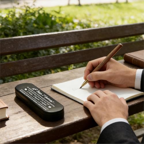 BAZLJY 2nd Anniversary Keepsake | 2nd Wedding Pen | Engraved Wooden Gel Pen Black Ink | Cotton Anniversary Present for Him...