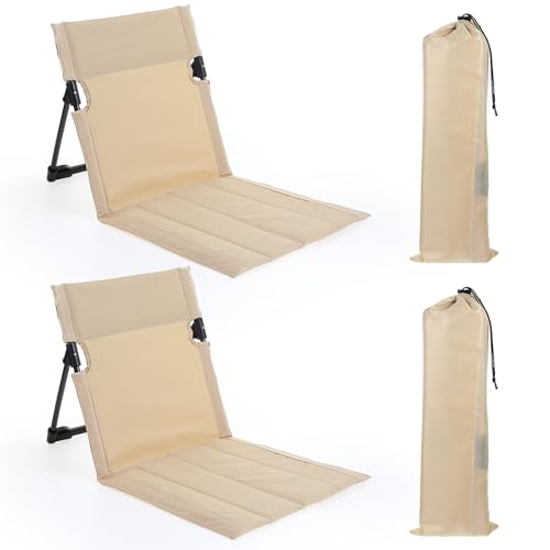 Afcabakila 2 Pcs Foldable Pool Chairs Portable Flip Chairs for Edge of Pool with Bags, Low Beach Chair Foldable with Back ...