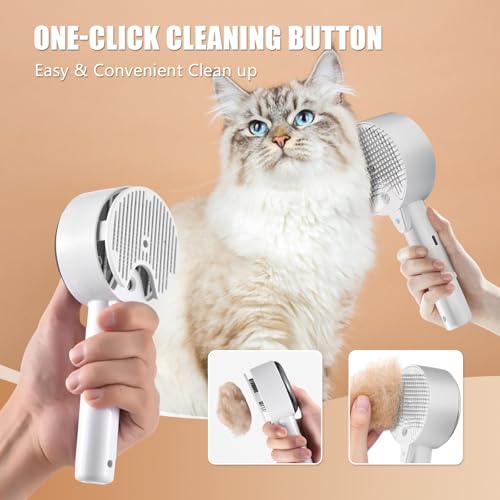 Cloud Care Cat Brush for Indoor Cat Steam Brush for Shedding Spritz Defur Comb for Cats Dogs Steam Brushes for Long Short ...