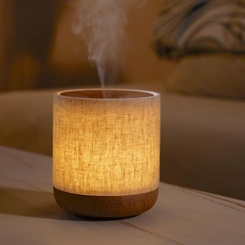 ZmarKraft Essential Oil Diffuser 200ml with Fabric Cover and Night Lamp | Ultrasonic Aroma Diffuser | Humidifier w Lights...