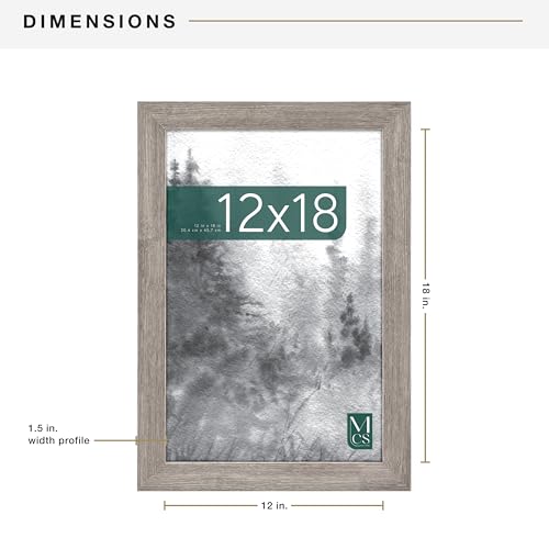 MCS Museum Poster Frame 12x18 Barnwood, Vertical & Horizontal Wall Hanging Large Picture Frame for Photos, Posters & Art P...