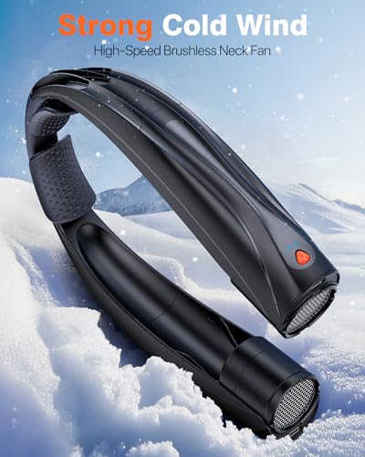 Vexolta Portable Neck Fan, 6000mAh Personal Fan, 360° Cooling Rechargeable Wearable Fan, 6 Speeds Adjustable Hands Free Fa...