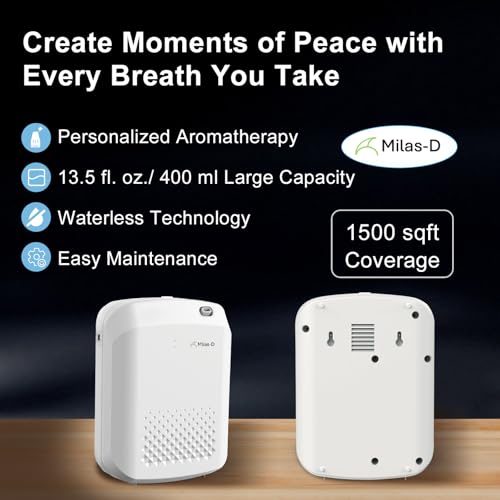 Waterless Essential Oil Diffuser for Home and Commerical, Aromatherapy Diffuser for Large Rooms Up to 1500 sqft, Bluetooth...