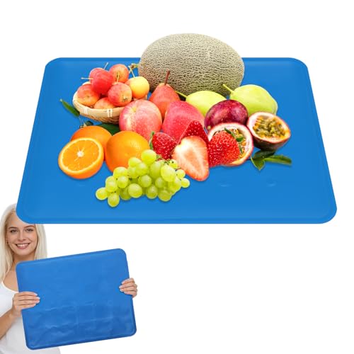 3 PCS Reusable Freezable Ice Mat for Buffet and Food Trays, Cooling Mat for Cold Serving, Chilling Mat for Charcuterie, Ch...