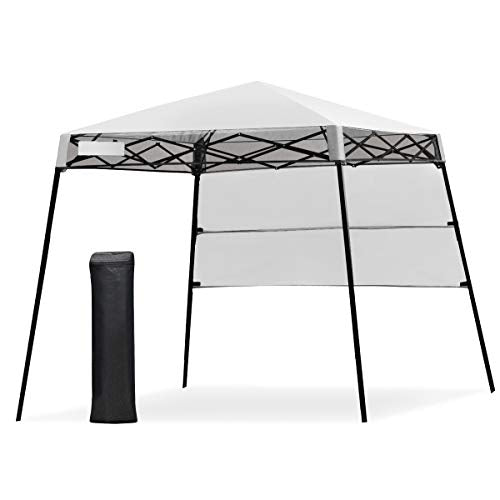 Tangkula 7x7 Ft Pop Up Canopy, Slant Leg Outdoor Tent with Carry Bag & 4 Stakes, Compact Portable Canopy Tent for Hiking C...