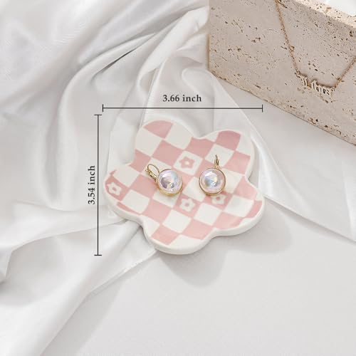 Koythin Aesthetic Jewelry Tray for Girls, Decorative Bedroom Vanity Organizer, Preppy Teen Room Decor Accessories, Gift fo...