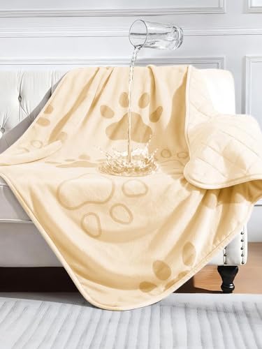 KASBAH Dog Cooling Blanket & Mat, Waterproof Pet Blankets for Couch, Bed and Car Seat, Washable Reversible Dog Blanket Thr...