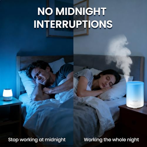 URPOWER 300ml Essential Oil Diffuser: Ultrasonic Aromatherapy Diffuser Quiet Auto Shut-Off, 4 Timer Settings(1H 3H 6H ON)...