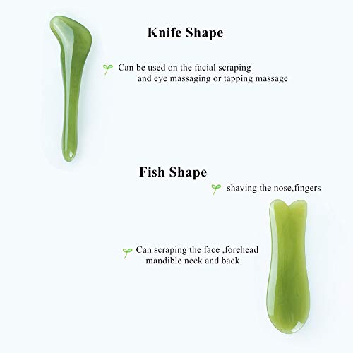 YUYONGTANG 7 Pieces Gua Sha Scraping Massage Tool,Natural Resin GuaSha Tool Massage Tools Set for Face Back and Neck Relea...