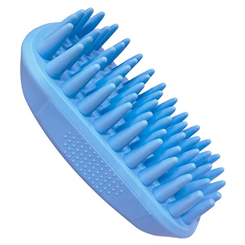 Pet Silicone Shampoo Brush for Long & Short Hair Medium Large Pets Dogs Cats, Anti-skid Rubber Dog Cat Pet Mouse Grooming ...