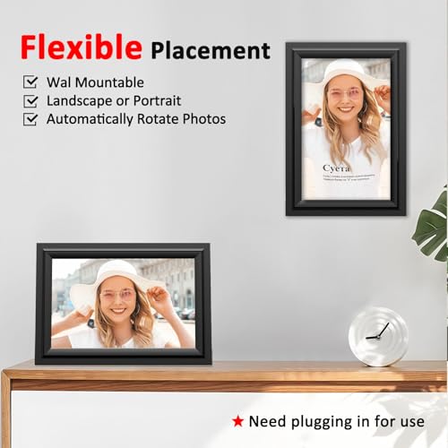 SAMMIX Digital Picture Frame 10.1 Inch WiFi Digital Photo Frame Electronic, IPS Touch Screen, 16GB, Tabletop&Wall-Mounted,...