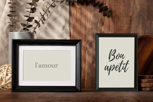 KTKDE 8x10 Picture Frame Set of 3, Wooden frames black, Vertical & Horizontal Wall Hanging for Wall or Tapletop Display,St...