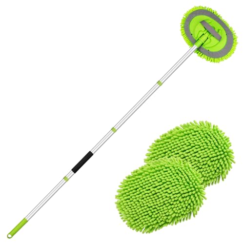 Ordenado 62" Car Wash Brush Kit Mitt Mop Sponge with Long Handle Chenille Microfiber Car Cleaning Brush Kit Supplies Car W...
