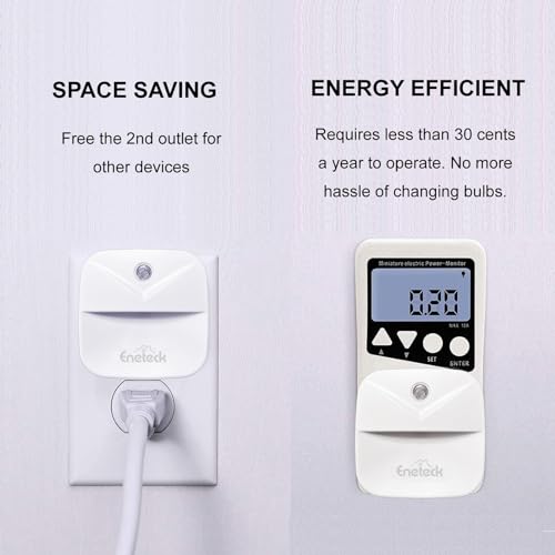 Eneteck Night Light, LED Night Lights Plug into Wall, Dusk to Dawn Sensing Nightlights, No Glaring Compact Size, Night Lig...