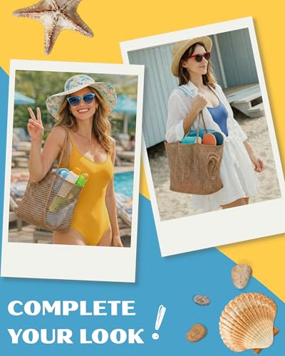 Rave Envy Beach Tote Bag for Women – Waterproof Mesh Tote Bag, Large Capacity Sandproof Beach Bags for Travel