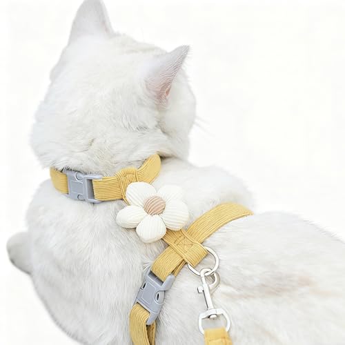 LeLehome Cat Harness and Leash Set Escape Proof Comfortable Lightweight Adjustable Strap for Walking, Travel, Kitten, Pupp...