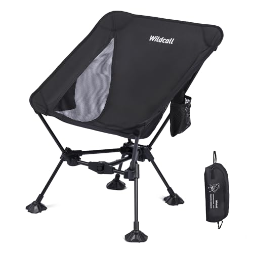 WildCall Lightweight Folding Camping Chair Compact Beach Chair with Anti-Sinking Large Feet