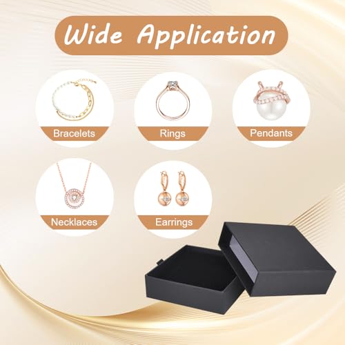 LIOUCBD 10 Pack Jewelry Gift Boxes, 3.5x3.5x1.2 Inch Cardboard Drawer Display Jewelry Boxes, Small Jewelry Boxes with Lids...
