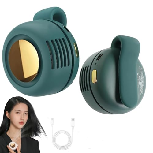 Portable Clip On Fan for Shirt, Mini Fan With Clip, Silent Bladeless Adjustable 3 Speeds Suspended Waist Fans, 2026 New We...