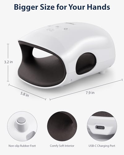CINCOM Hand Massager with Heat & Compression, Cordless Rechargeable Hand Massager for Arthritis & Carpal Tunnel Relief, Ai...