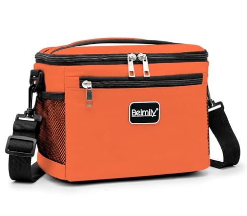 BEIMILY Lunch Box for Men/Women,Small Insulated Lunch Bag,Reusable LunchBox for work Picnic Beach,Leakproof Soft Cooler To...