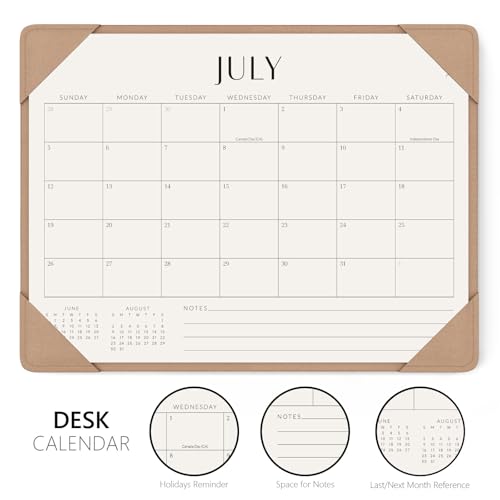 Jotsome Desk Calendar 2026-2027 with Desktop Mat, Desk Pad Calendar From Now to June 2027 14x10.5 inch, Desk Blotter Calen...