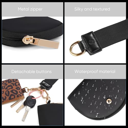 KeyChain Wallet Wristlet Wallets For Women Mini Zip Dual Pouch Wristlet