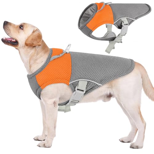 AOFITEE Dog Cooling Vest, Lightweight Cooling Jacket for Dogs, Breathable Dog Cooler Shirt with Harness D-Ring, Pet Sun Sh...