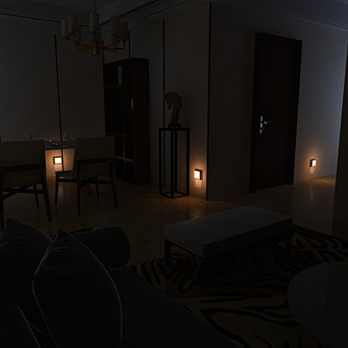 MAZ-TEK Plug in Dimmable Led Night Light with Auto Dusk to Dawn Sensor, Soft Warm White Nightlights for Hallway,Bedroom, K...
