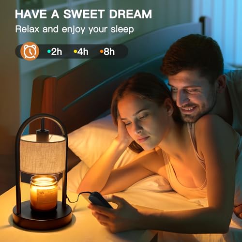 Omnikerlight Candle Warmer Lamp with Timer, Dimmable Candle Lamp Warmer for Jar Candles, Wax Warmer with 2 Bulbs, Birthday...