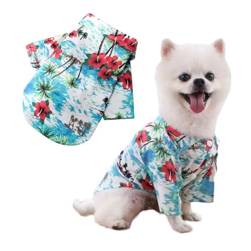 LHYZ PARK Hawaiian Beach Print Pet Dog Cat T-Shirts Cute for Small to Medium Dog Cats Cool Summer Vest Camp Shirt Clothes...