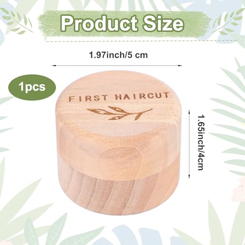 Hpmjz Memorial Box Engraved Wooden Round Newborn Wood Case Baby Keepsake Tooth Box Fetal Hair Memorial Storage Container C...