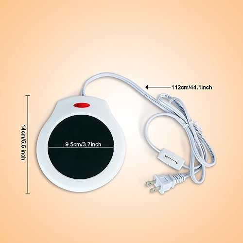 Home&Office Desktop Electric Mug Warmer-Coffee/Tea/Cocoa/Soup-Scented Candles Gift for Winter 2pcs(White and Black (CFW00...