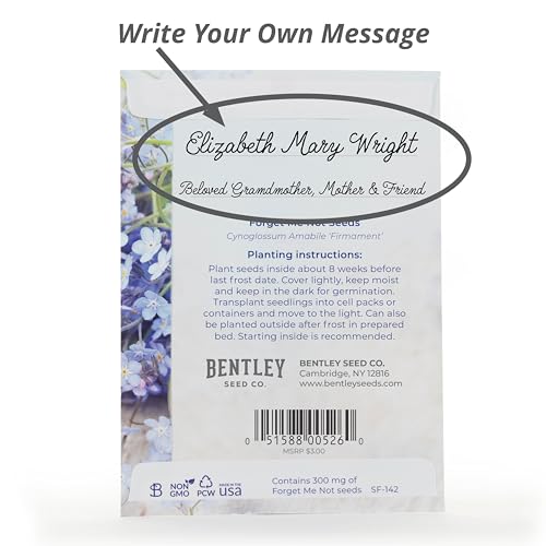 Bentley Seed Co. | in Remembrance Love Left Behind Non-GMO, Non-Coated Forget Me Not | Gardening Gifts | Flower Seeds for ...