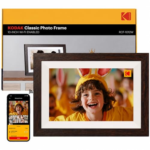 KODAK 10.1 inch WiFi Digital Picture Frame,1280x800 IPS HD Touch Screen, 32GB Smart Photo Frame with App & AI Photo Creati...