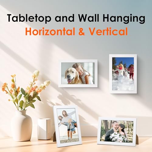 FIXSMITH 4x6 Picture Frame Set of 2, Photo Frame 4x6 with HD Plexiglass, White Picture Frames Collage for Tabletop or Wall...