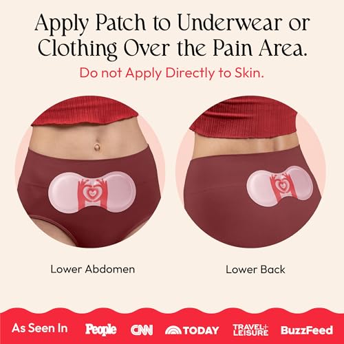FOMIN PMS Relief Heat Patches (8 Pack) — Air-Activated Self-Heating Cramp Relief Patch, Drug-Free Period Pain Relief, 8-Ho...