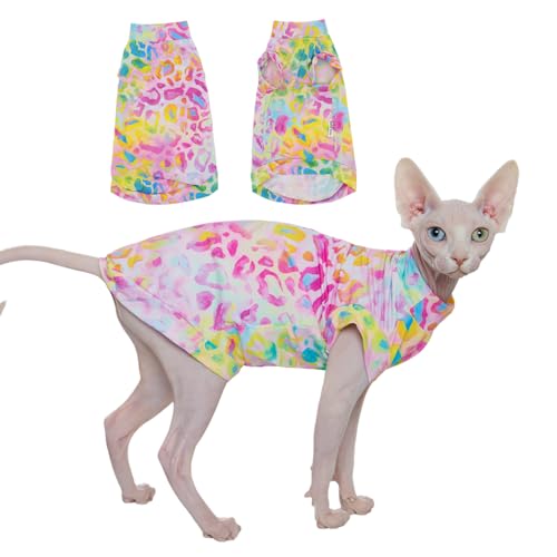 Sphynx Cat Cooling Shirt for Summer, Quick Dry Shirt Breathable UPF 50+ Shirt for Cats & Small Dogs Apparel, Summer Vest f...