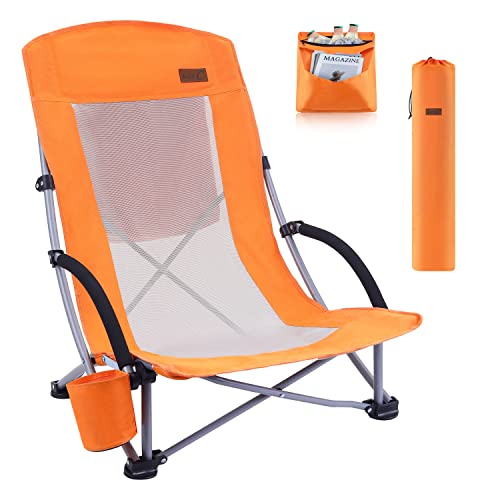 Nice C Beach Chair, Sling Sand River Chairs for Adults, Sillas De Playa, Beach Seat with Cooler High Back, Cup Holder & Ca...