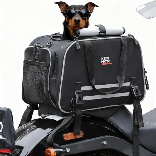 KEMIMOTO Motorcycle Dog Carrier Expandable, Airline Approved Pet Carrier Shoulder for Small Dogs & Cats Under 17 lbs, 18x1...
