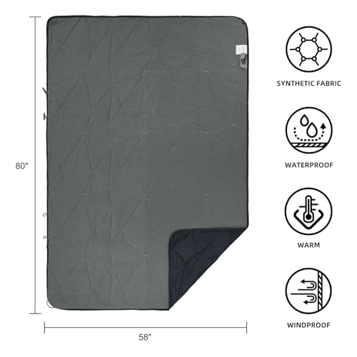 KawaGebo Kamp Large Outdoor Waterproof Blanket Extra Thick Fleece Stadium Blanket for Camping, Car, Pet, Picnics - Windpro...