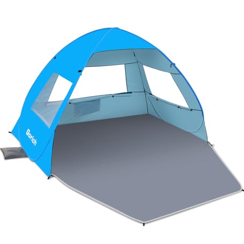 Gorich Easy Pop Up Beach Tent for 3-4 Person, UPF 50+ UV Protection Beach Umbrella Sun Shelter, Portable Lightweight Shade...