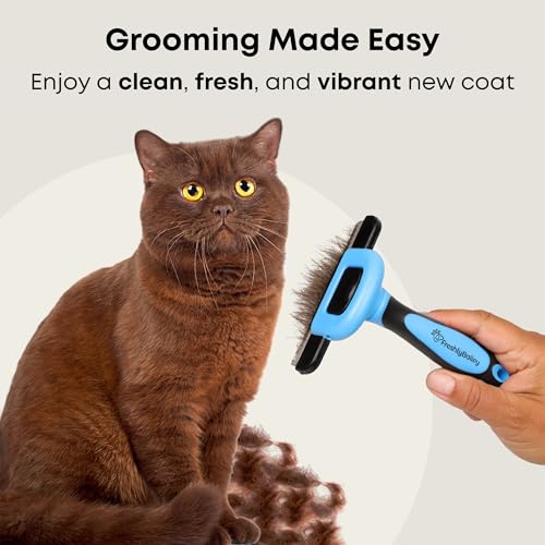 Freshly Bailey Deshedding Brush for Short Haired Dogs & Cats - Cat and Dog Brush for Shedding Short Hair - Highly Effectiv...