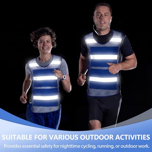 Unittype Ice Vest for Men Adjustable Reflective Cooling Vest for Women Summer Activities (Ice Packs Not Included)