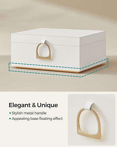 SONGMICS 2-Layer Jewelry Box, Jewelry Organizer with Handle, Removable Jewelry Tray, Jewelry Storage, Floating Effect, 8.1...