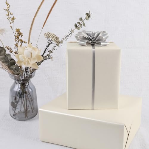 NESCCI Off White Matte Wrapping Paper,Solid Color Pearly-Lustre Paper,Gift Wrapping Paper,Perfect for Wedding,Valentine's ...