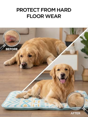 Dog Cooling Mat for Small Dogs & Cats, Soft Breathable Cooling Pad for Dog Bed, 23"x18" Self Cooling Crate Mat for Dogs, N...