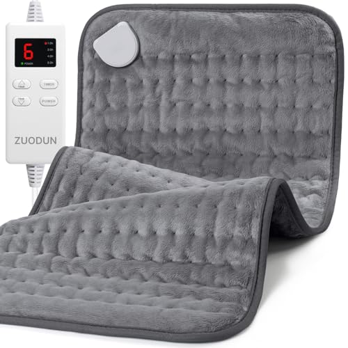 Heating Pad for Back, Neck, and Shoulder Pain Relief, Electric Heat Pad with 6 Heat Levels, Moist Heat Option, Auto Shut-O...
